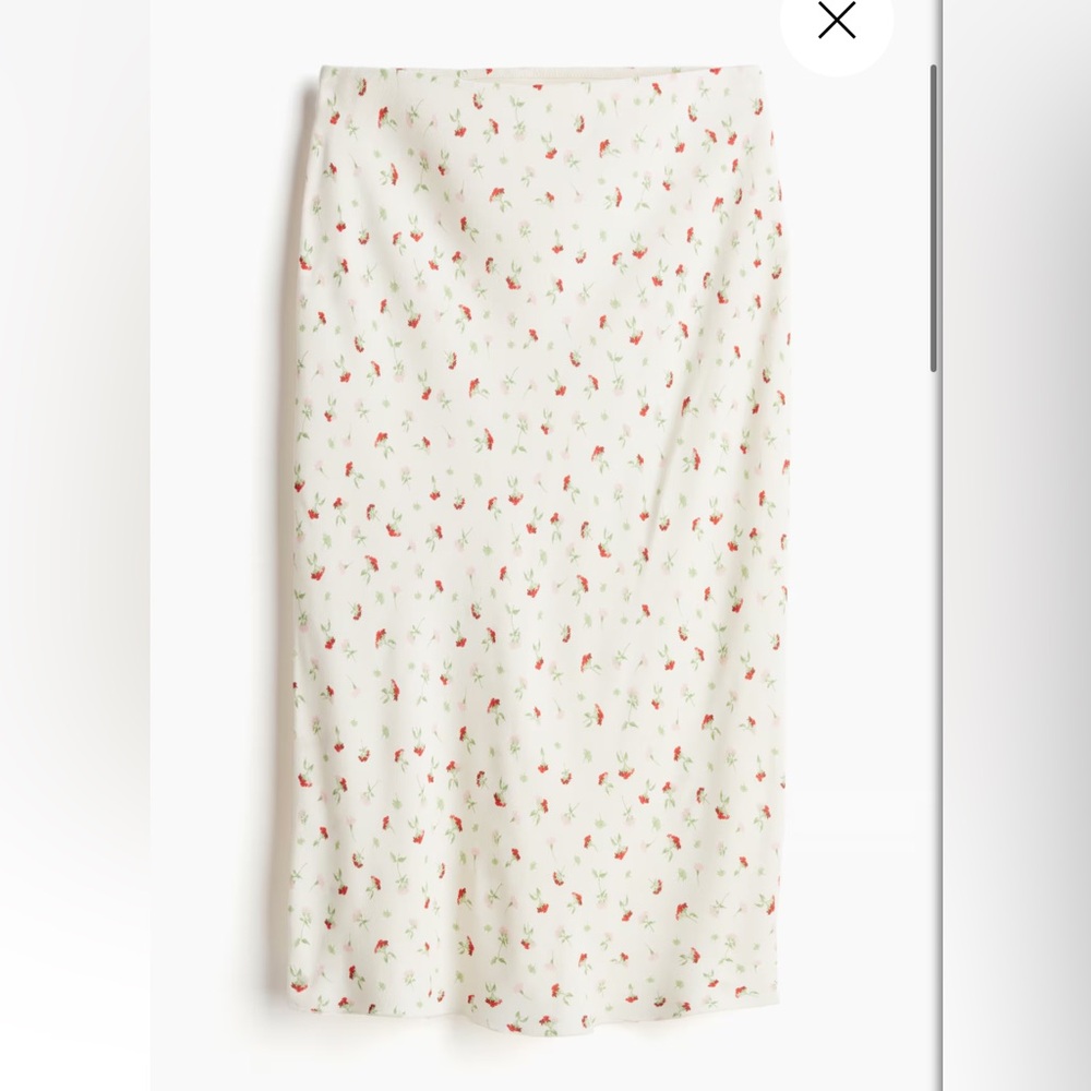H&M floral knee length skirt